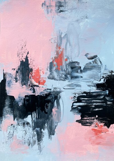 Abstrato em azul coral dinâmico de Alyson Storms