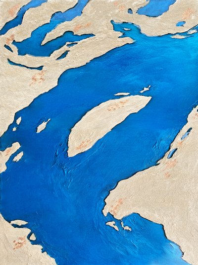 Paisagem do sinuoso rio Blue de Alyson Storms