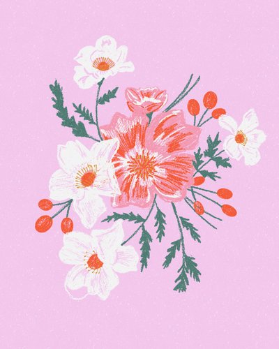 Ramo de flores cor-de-rosa de Alyssa Hamilton