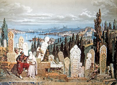 Um Cemitério em Constantinopla de Amadeo Preziosi