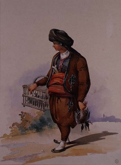 Um Vendedor de Pato, c.1855 de Amadeo Preziosi