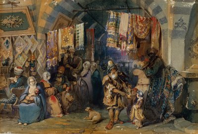 O Bazar, Constantinopla de Amadeo Preziosi