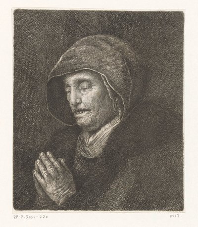 Velha Rezando (Mãe de Rembrandt) de Amalie Baader