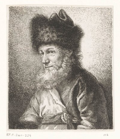 Retrato de Michel Hirsch, rabino em Potsdam de Amalie Baader