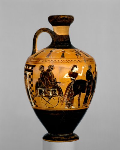 Lekythos, c.550-530 aC (terracota) de Amasis Painter