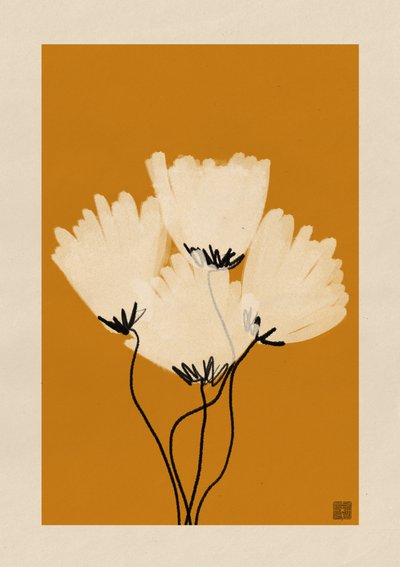 Papoilas minimalistas e acolhedoras de Amaze Atelier