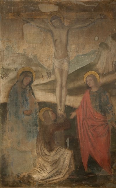 A Crucificação com a Virgem, São João e Madalena, 1470-1523. de Ambrogio Bergognone