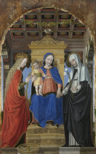 A Virgem e o Menino com os Santos de Ambrogio Bergognone