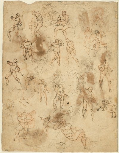Estudos de Figuras (verso) de Ambrogio Figino