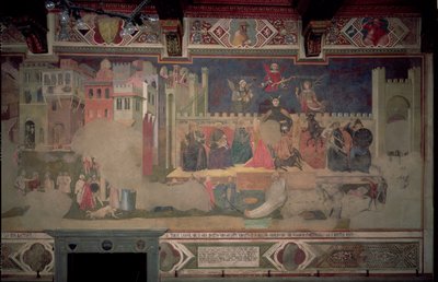 Alegoria do Mau Governo, 1388-40 (ver também 136325) de Ambrogio Lorenzetti