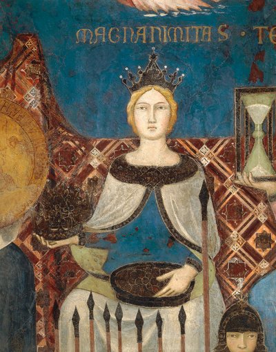 Alegoria de Bom Governo, Magnanimidade e Generosidade, detalhe de Alegoria e Efeitos de Bom e Mau Governo na Cidade e no País de Ambrogio Lorenzetti
