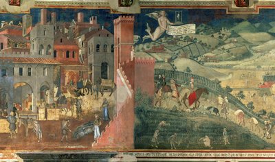 Efeitos do bom governo, c.1338 de Ambrogio Lorenzetti