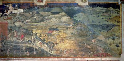 Efeitos do bom governo no campo, 1388-40 de Ambrogio Lorenzetti