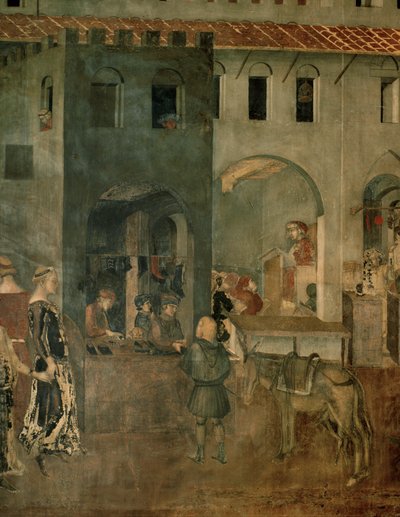 A vida na cidade (fresco) de Ambrogio Lorenzetti