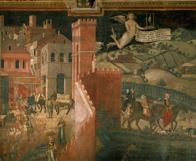 As bênçãos de um bom governo (fresco) de Ambrogio Lorenzetti