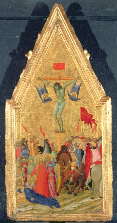 A Crucificação, c.1348-49 (tempera e folha de ouro no painel) de Ambrogio Lorenzetti