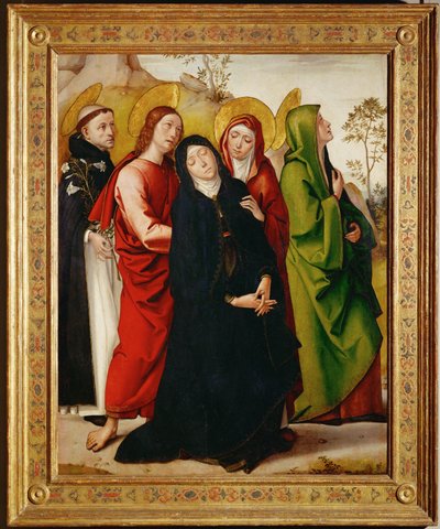 Santa Maria sob a cruz ... de Ambrogio da Fossano (c.1460 1523)