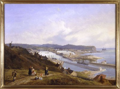 Le port de Boulogne de Louis Garneray, sd. cerca de 1820, Oil on canvas, H. 0,330; L. 0,460. CCIP Coll. de Ambroise Louis Garneray