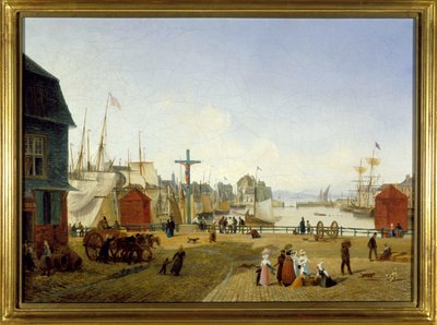 The Port of Honfleur, de Louis Garneray, sd. circa 1820, Oil on canvas, H. 0,330; L. 0,460. CCIP Coll. de Ambroise Louis Garneray