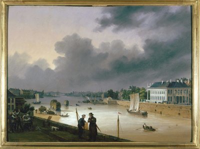 O porto de Nantes por Louis Garneray, sd. cerca de 1820, Óleo sobre tela, H. 0,330; L. 0,460. CCIP Coll. de Ambroise Louis Garneray