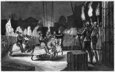 Carlos VIII entra em Roma em 1494 para ser declarado Imperador do Oriente - Carlos VIII (1470-1498) entrou em Roma em 31 de dezembro de 1494. Foi declarado Imperador do Oriente, antes de ir a Nápoles para aí fazer valer os seus direitos - Gravura de 1825 n de Ambroise Tardieu