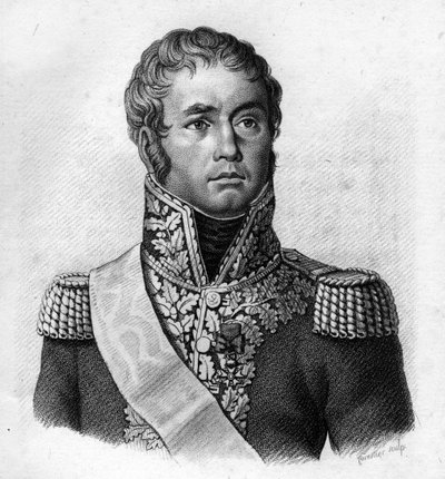 General Lecourbe.Claude Joseph, Conde Lecourbe General francês (1758 a 1815).in "Retratos dos generais franceses após as vitórias e conquistas dos franceses". Gravado por Ambroise Tardieu em 1818. Colecção Stella. de Ambroise Tardieu