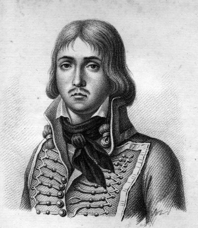 General Marceau.François Séverin Marceau Desgraviers General français (1769 a 1796).in" Retratos dos generais franceses após as vitórias e conquistas dos franceses". Gravado por Ambroise Tardieu em 1818. Coleção Stella. de Ambroise Tardieu