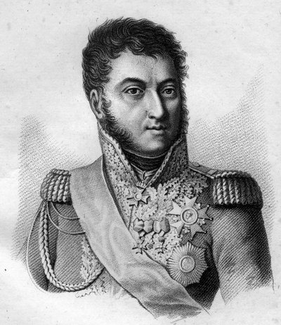 Marshal Suchet. Louis Gabriel (Louis-Gabriel) Suchet (1770-1826), Duque de Albufera Maréchal da França. in" Retratos dos generais franceses após as vitórias e conquistas dos franceses". Gravado por Ambroise Tardieu em 1818. Coleção Stella. de Ambroise Tardieu