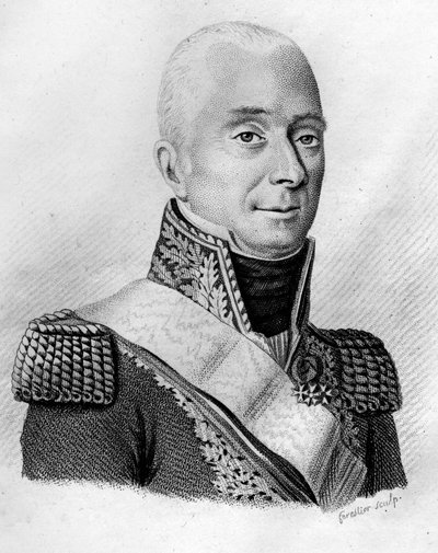Mathieu Dumas (1753-1837) - em" Retratos dos generais franceses após as vitórias e conquistas dos franceses" Gravado por Ambroise Tardieu em 1818. Coleção Stella. de Ambroise Tardieu