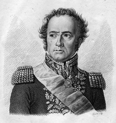 Maximilien Sébastien Foy.General e político francês (1775 a 1825) - em" Retratos dos generais franceses após as vitórias e conquistas dos franceses". Gravado por Ambroise Tardieu em 1818. Coleção Stella. de Ambroise Tardieu