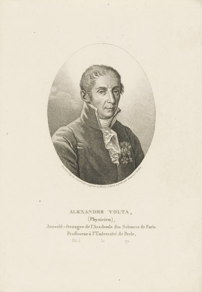 Retrato de Alessandro Volta 1745-1827, ca 1820. de Ambroise Tardieu