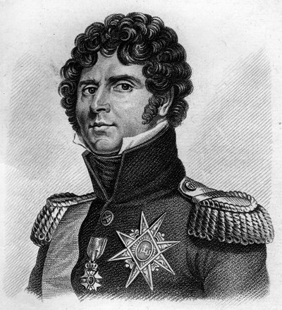 Retrato Charles Jean - Baptiste Bernadotte (1763-1844), Marechal de França, Rei Charles XIV da Suécia e Noruega. Em" Retratos dos generais franceses". Gravado por Ambroise Tardieu em 1818. Coleção Stella de Ambroise Tardieu