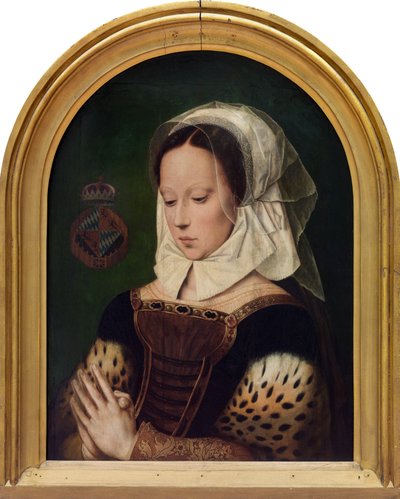 Mulher na Oração (óleo sobre painel) de Ambrosius (after) Benson