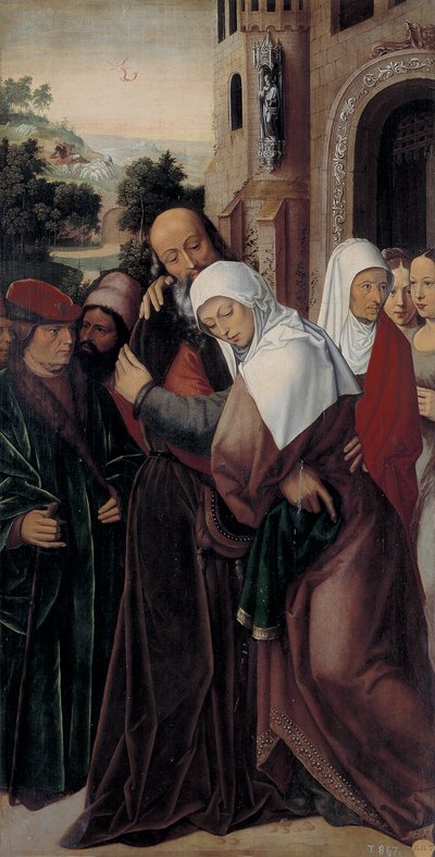 Encontro dos Santos Joachim e Anne no Golden Gate de Ambrosius Benson