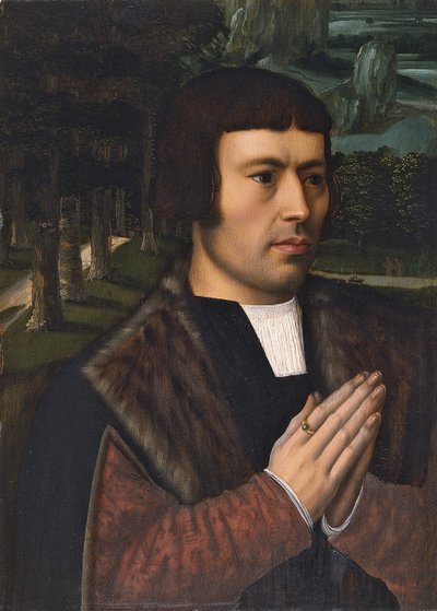 Retrato de um homem rezando de Ambrosius Benson