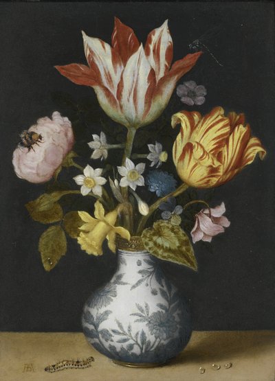 Natureza Morta de Flores em um vaso Wan-Li de Ambrosius Bosschaert the Elder