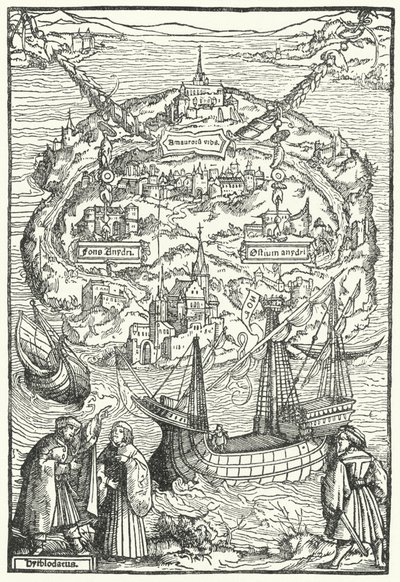 A, ilha, de, utopia de Ambrosius Holbein