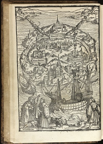 Utopia por Thomas More, 1518 de Ambrosius Holbein