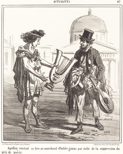 Apolo vendendo sua lira de Amédée Charles Henri Cham