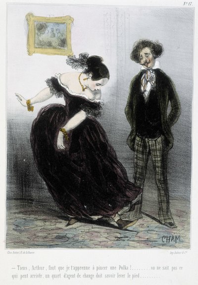 Caricatura - em "Madeleines" de Cham, c.1870-1880 de Amédée de Noé