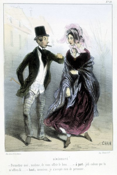 Generosidade - em "Madeleines" de Cham, c.1870-1880 de Amédée de Noé