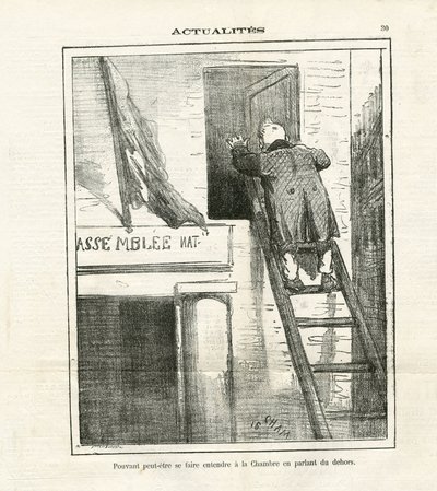 Ilustração de Cham (1819-1879) em Le Charivari de Amédée de Noé