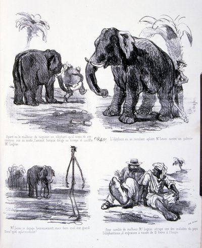 ilustração para A Arte de engordar e perder peso de Amédée de Noé
