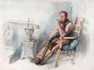 Um velho agricultor (litografia a cores) de Amedee (after) Forestier