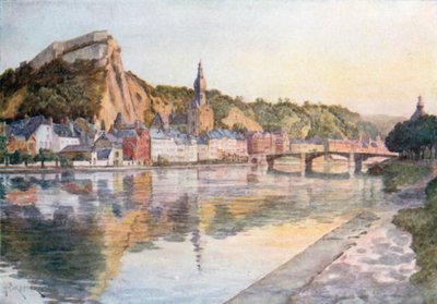 Vista geral de Dinant (litografia a cores) de Amedee (after) Forestier