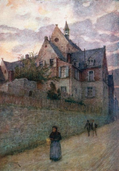 O Hospital, Dinant (litografia a cores) de Amedee (after) Forestier