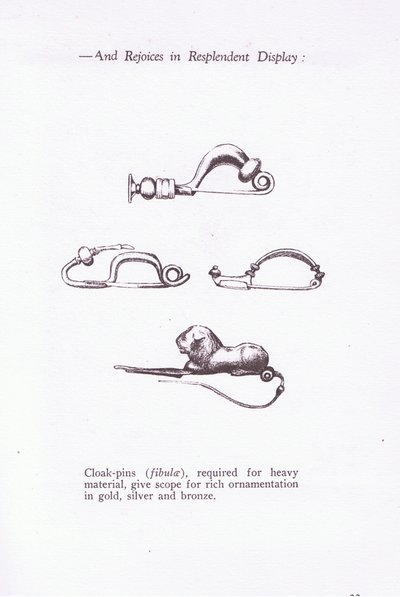 Cloak pins, ilustração do soldado romano, 1928 de Amedee Forestier