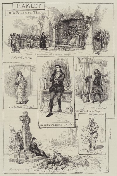 Hamlet no teatro da princesa de Amedee Forestier