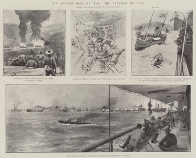 A guerra hispano-americana, a invasão de Cuba de Amedee Forestier