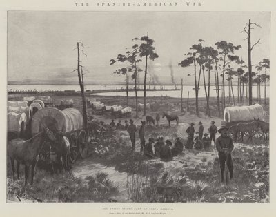 A Guerra Hispano-Americana, o Acampamento dos Estados Unidos no Porto de Tampa de Amedee Forestier